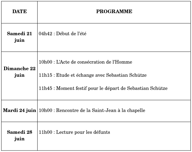 Cette quinzaine à la Communauté des chrétiens du Bas-Rhin